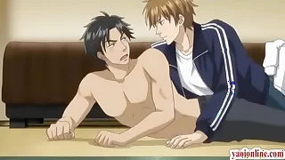 Hentai gay clasp having a tongue sex